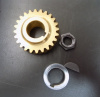 Hobart 1612-1712 Bronze Knife Shaft 24 Tooth Gear Kit Gear 00-07302, Nut NS-032-29, Woodruff Key M-7